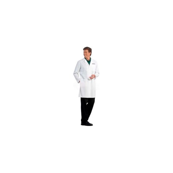 Superior Surgical Manufacturing Fashion Seal Men's Lab Coat, 41inL, 100% Cotton, 34, White 420-34 - main
